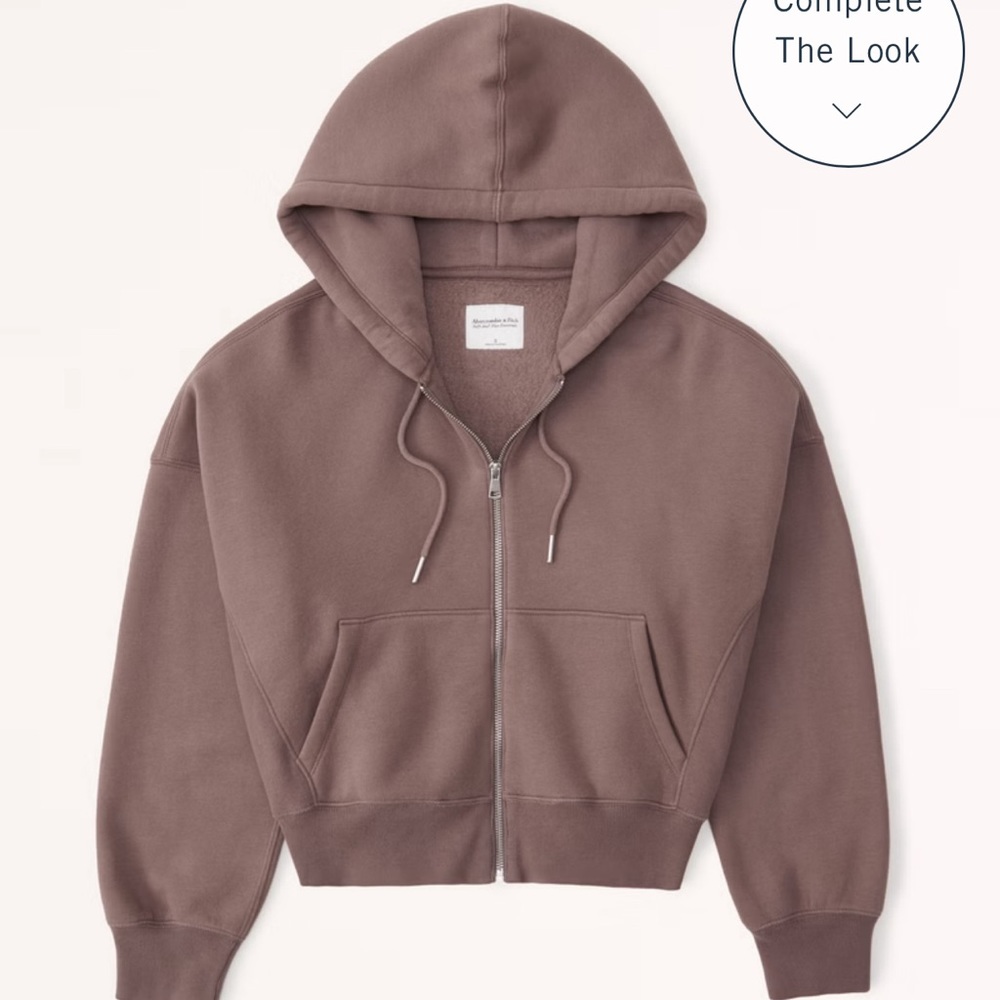 Abercrombie & Fitch Essential Sunday Ribbed Hooded Full Zip